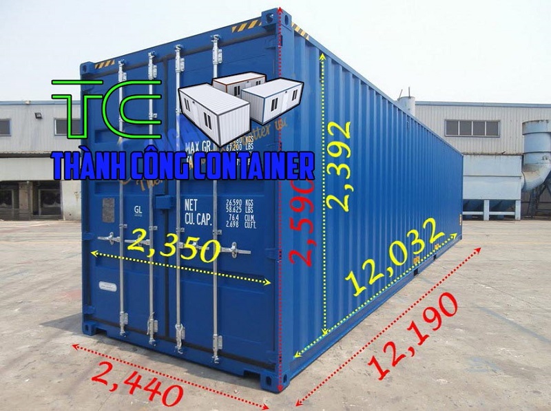 1 container có thể chở được bao nhiêu tấn hàng?