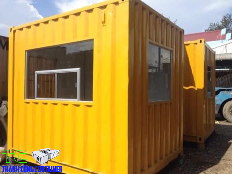 Nhà container 10 feet màu vàng