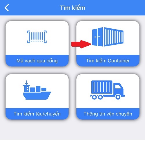 Ứng dụng tra cứu container dành cho iphone
